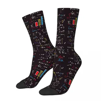 Винтажные Красочные математические формулы, мужские носки, Унисекс, Новинка, с принтом Crazy Crew, Подарок на носок
