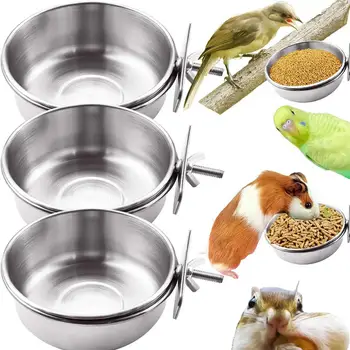 Полезная миска для птиц с подставкой Нескользящая Многоразовая Миска для еды и воды Разных размеров, миска для кошек многофункциональная