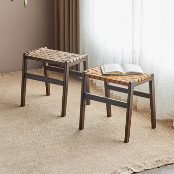 Простой деревянный кухонный стул, плетеные из ротанга обеденные стулья, Удобное дышащее эргономичное кресло, Многофункциональная мебель для гостиной